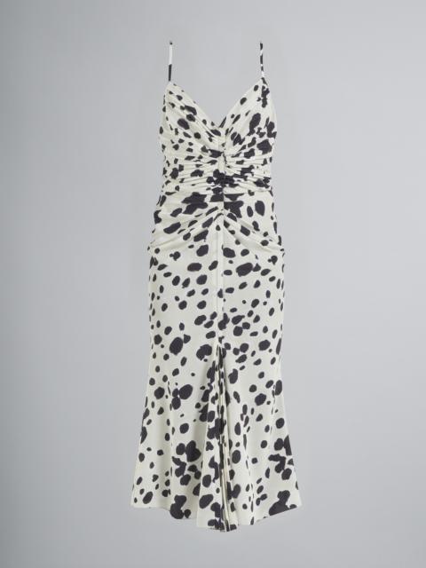 Marni POP DOTS PRINT SILK CRÊPE DRESS