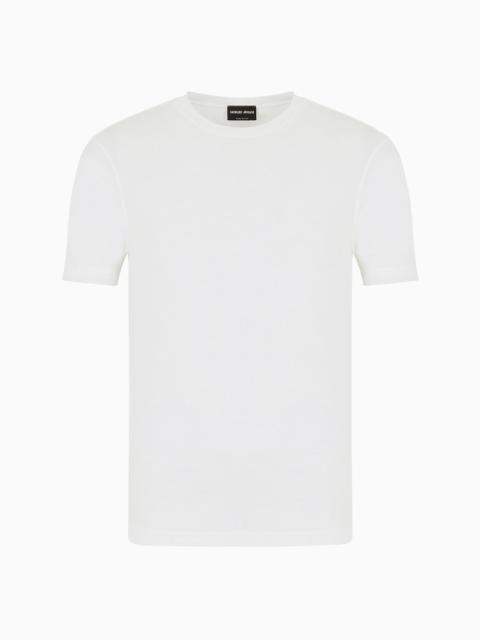 Icon Crew-neck T-shirt in stretch viscose jersey