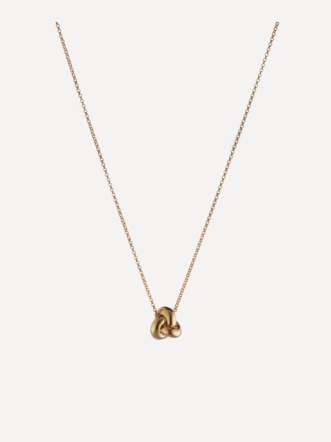 Otiumberg 14ct Gold-Plated Vermeil Silver Knot Pendant Necklace