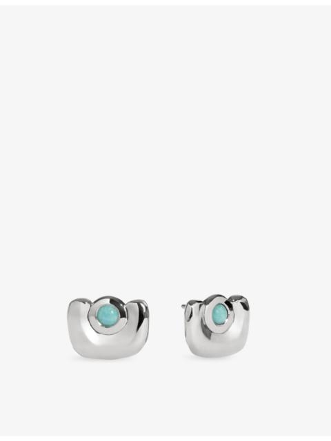 MONICA VINADER Amaia Sterling-Silver and Amazonite Stud Earrings