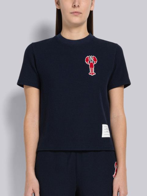 Thom Browne Textured Check Sequin Lobster Short Sleeve Tee