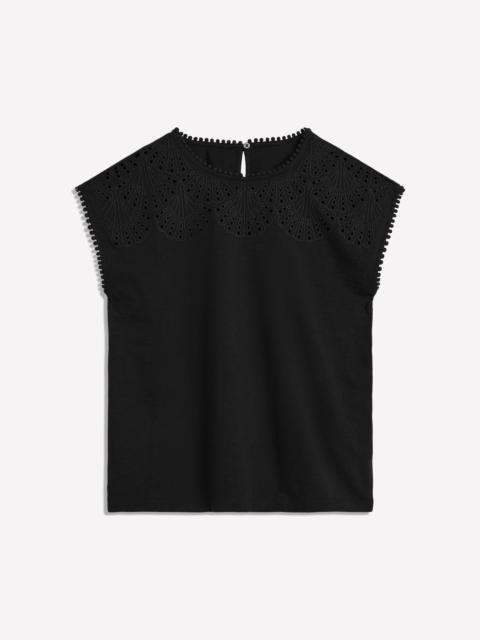 BODEN Anya Broderie T-shirt-Black