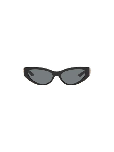 Black Greca Strass Cat-Eye Sunglasses