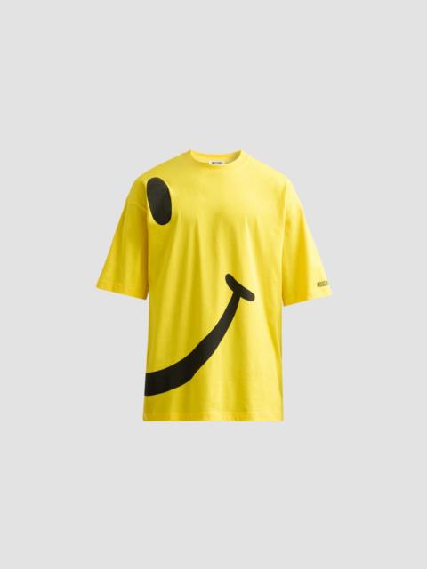 Moschino Men's Smiley Graphic Cotton Jersey T-Shirt - Yellow