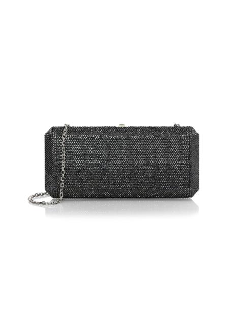 JUDITH LEIBER Women's Slim Rectangle Crystal Clutch - Hematite