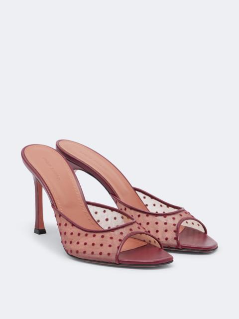 Amina Muaddi Alexa polka-dot mules