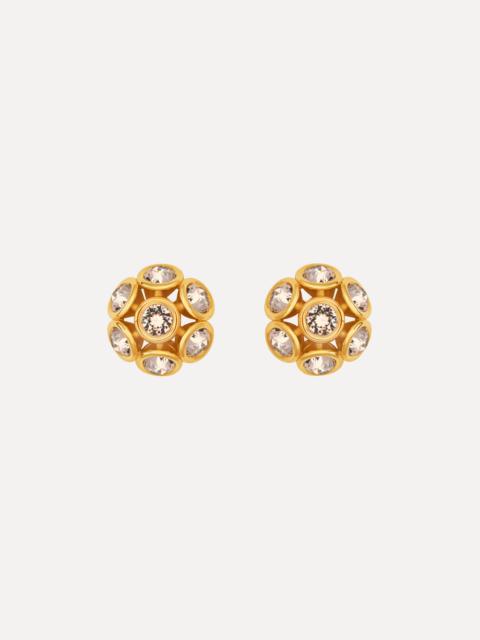 Oscar de la Renta MINI CRYSTAL CLUSTER EARRINGS