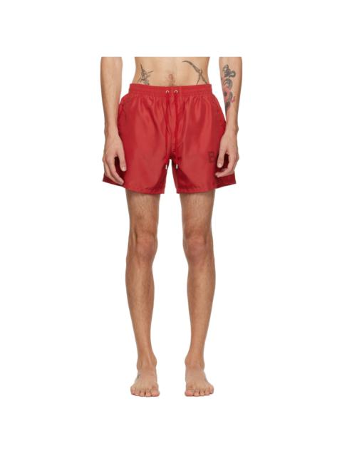Balmain Red Printed Swim Shorts