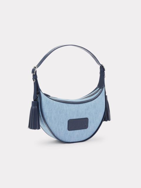 KENZO 'KENZO 18' medium denim and leather Hobo bag