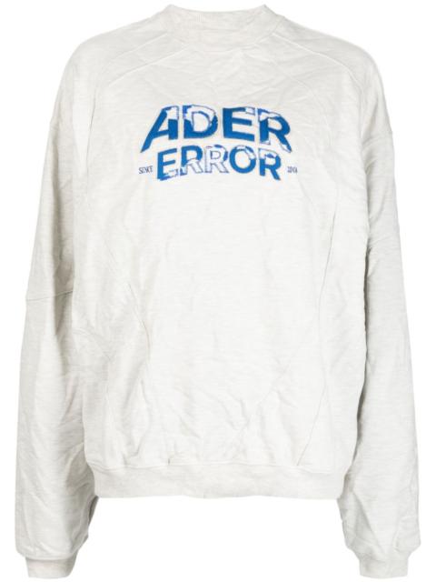 ADER error Edca logo-appliquÃ© crinkled sweatshirt