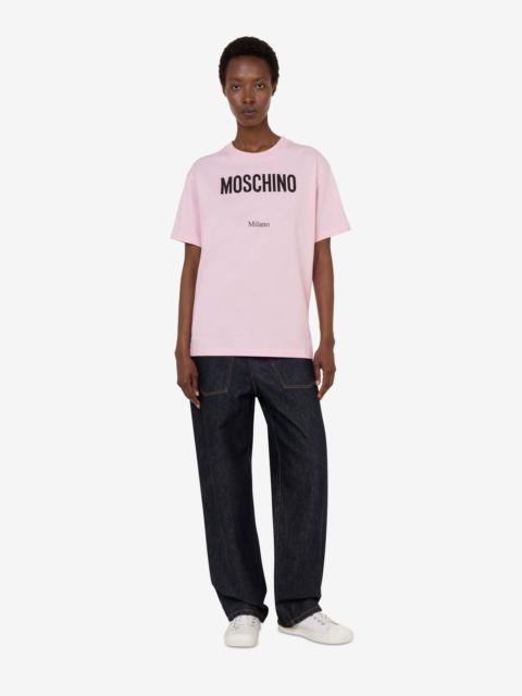 Moschino PRINTED ORGANIC COTTON JERSEY T-SHIRT