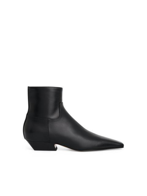Marfa Classic Flat Ankle Boots in Black