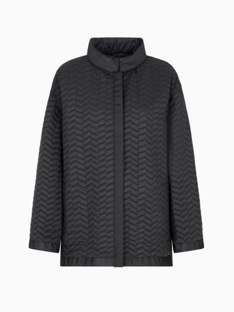EMPORIO ARMANI REVERSIBLE BLOUSON IN LIGHTWEIGHT QUILTED WATER-REPELLENT NYLON