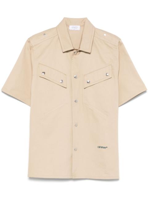 Off-White COTGAB SAFARI S/S SHIRT CREME BRULEE - D