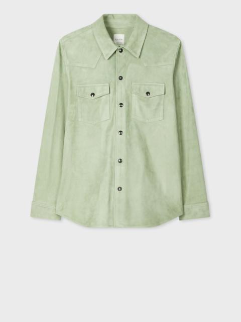 Paul Smith Light Green Suede Western Shirt