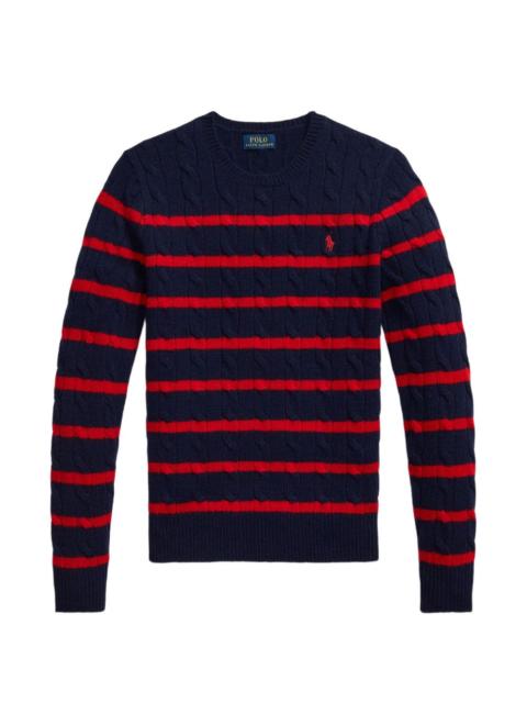 Polo Ralph Lauren striped cable-knit sweater