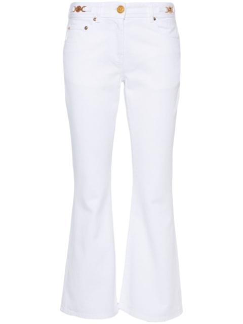 VERSACE White Medusa '95 Mid-Rise Flared Jeans