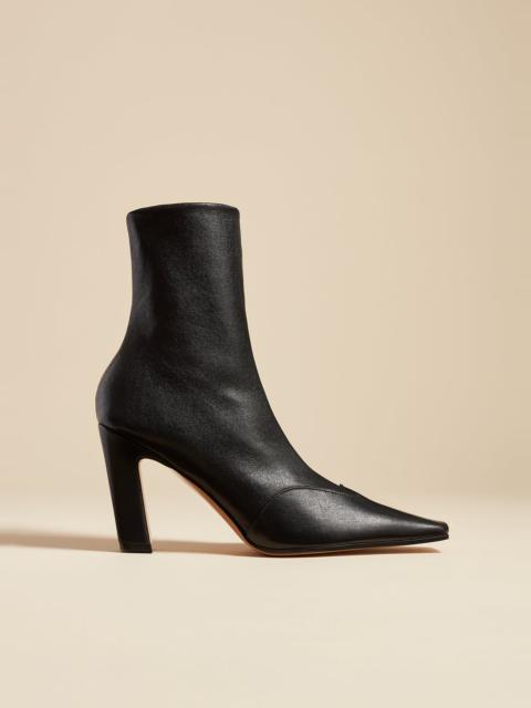 KHAITE The Nevada Stretch High Boot in Black Nappa Leather