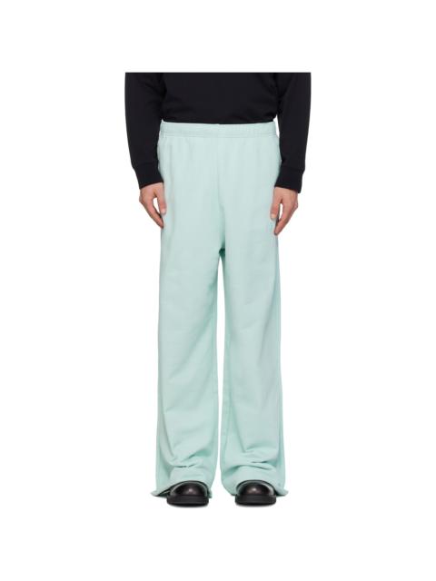 MM6 Maison Margiela Blue Embroidered Logo Sweatpants
