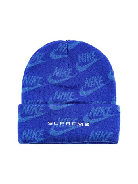Supreme x Nike jacquard logos beanie