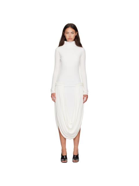 Stella McCartney White Draping Midi Dress
