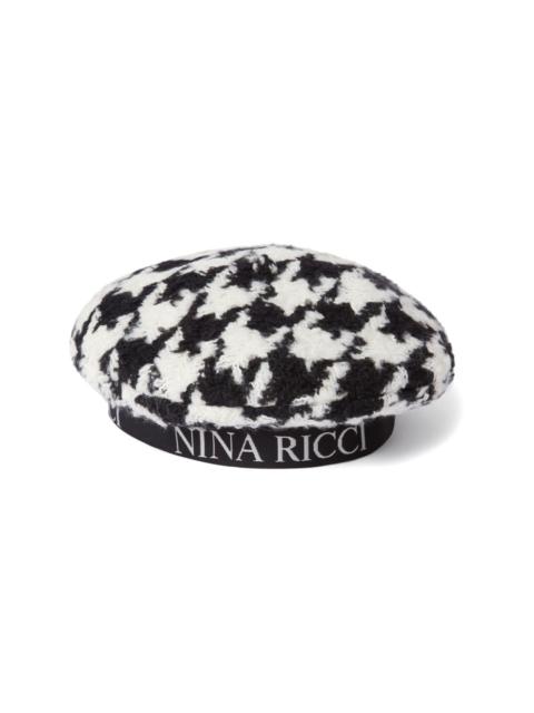 NINA RICCI logo wool beret