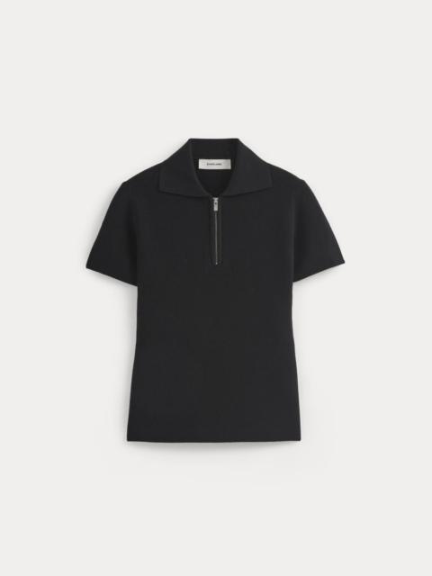 EVERLANE KNIT QUARTER-ZIP POLO
