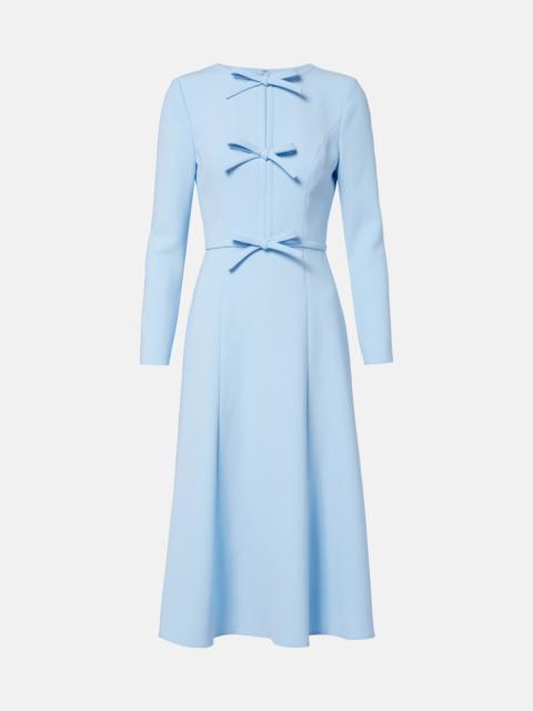 CAROLINA HERRERA Bow-detail crêpe midi dress