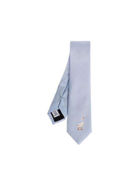 Moschino goose silk tie
