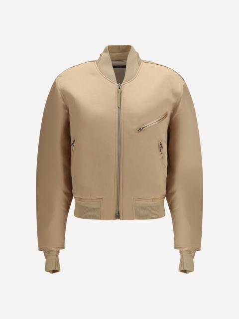 TOM FORD Satin Aviator Bomber Jacket