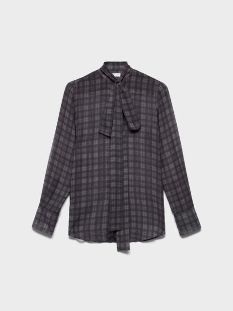 7 For All Mankind LONG SLEEVE BOW SHIRT in Silk