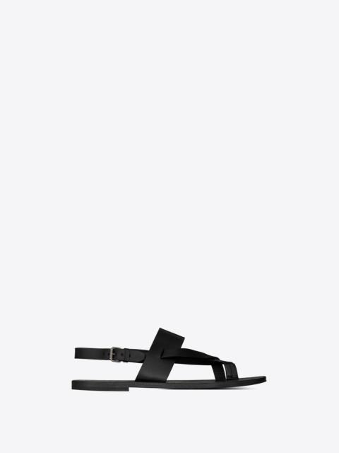 SAINT LAURENT culver sandals in smooth leather