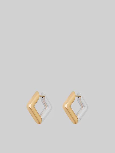 BEVZA Bevza Square Earrings - Golden/Silver