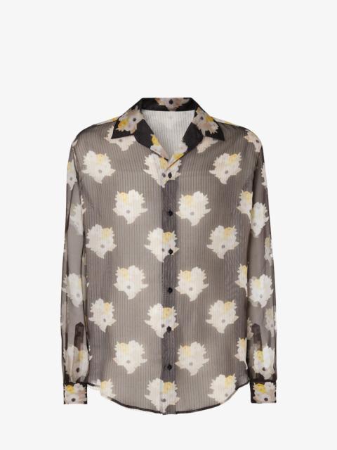 FENDI Shirt Printed black organza shirt