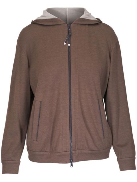 hooded cardigan