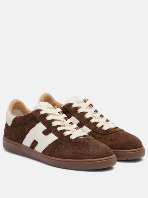 HOGAN H647 leather-trimmed suede sneakers