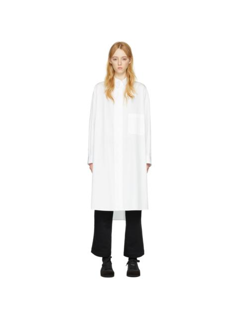Regulation Yohji Yamamoto White Cotton Midi Dress