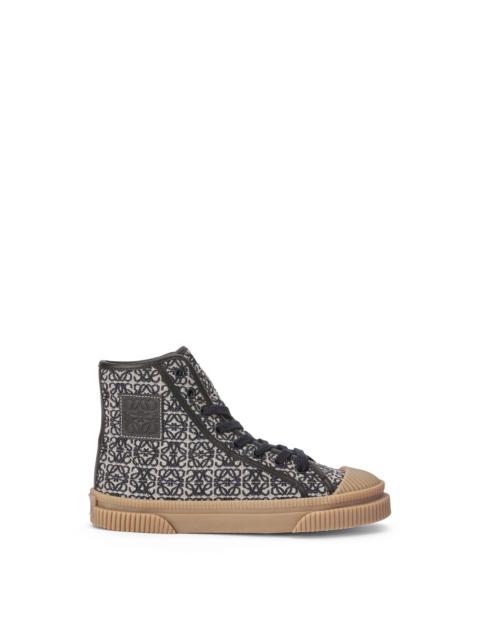 Loewe Anagram high top in jacquard and calfskin