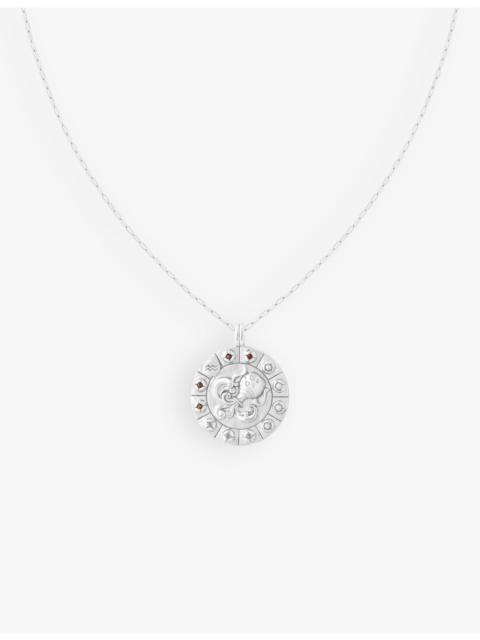 ASTRID & MIYU Aquarius Bold Zodiac plated recycled 925 sterling-silver necklace
