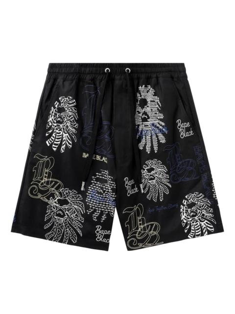 A BATHING APE® BAPE Black Bape Graphic Stitch Shorts 'Black'