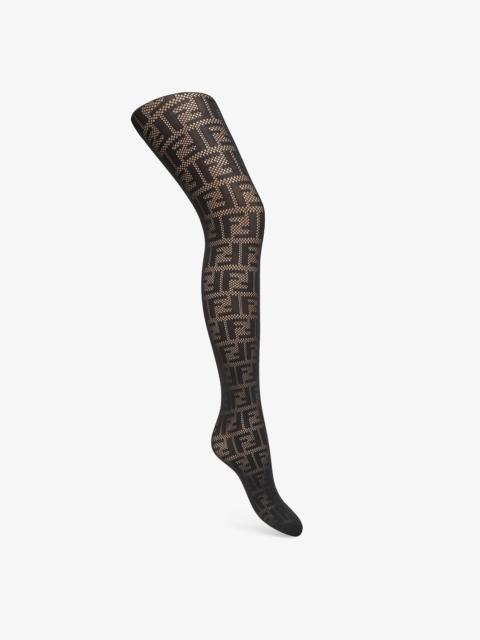 FENDI Black nylon tights