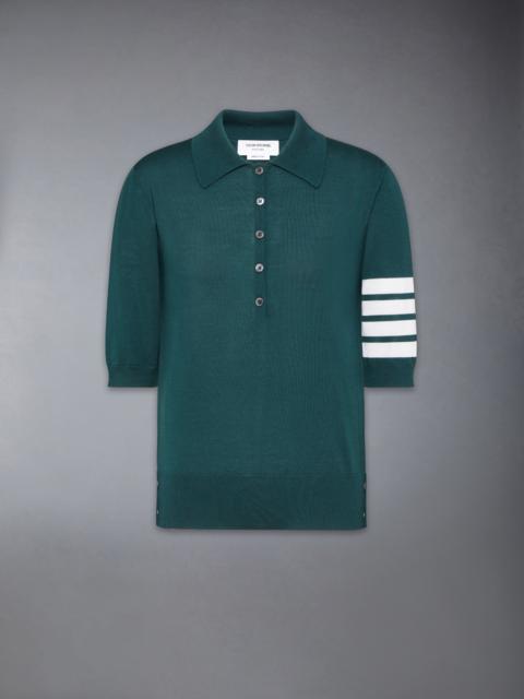 Thom Browne WOOL 4-BAR RELAXED POLO