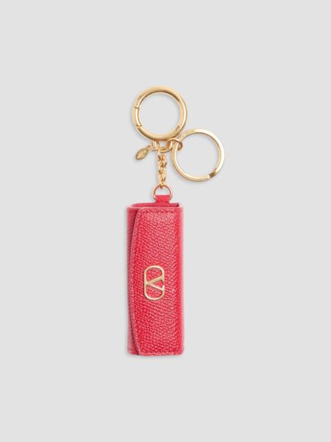 Valentino Women's VLogo Signature Charm in Grainy Calfskin - Rouge Pur