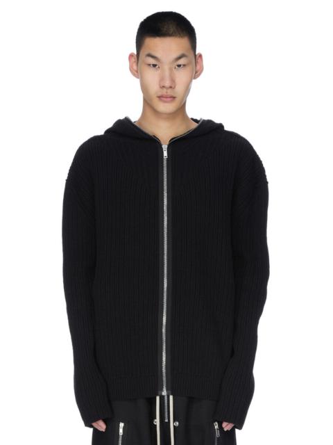 Rick Owens Black Concordians Zipped Hoodie