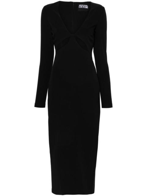 VERSACE JEANS COUTURE cut-out crepe midi dress