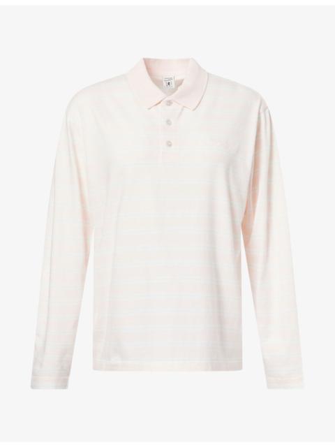Sporty & Rich Brand-Embroidered Cotton Polo Shirt