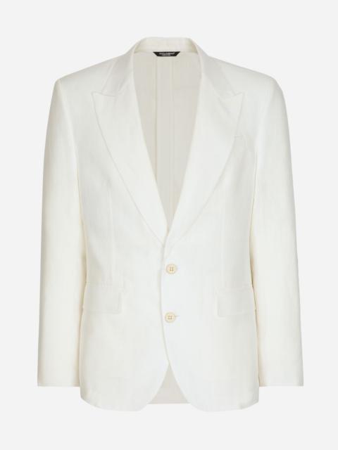 Single-breasted linen Sicilia-fit jacket