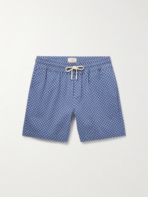 Portuguese Flannel Straight-Leg Organic Cotton-Blend Jacquard Drawstring Shorts