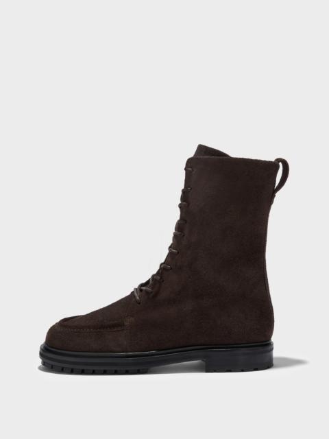 Aeyde Tate Suede Lace-Up Ankle Boots