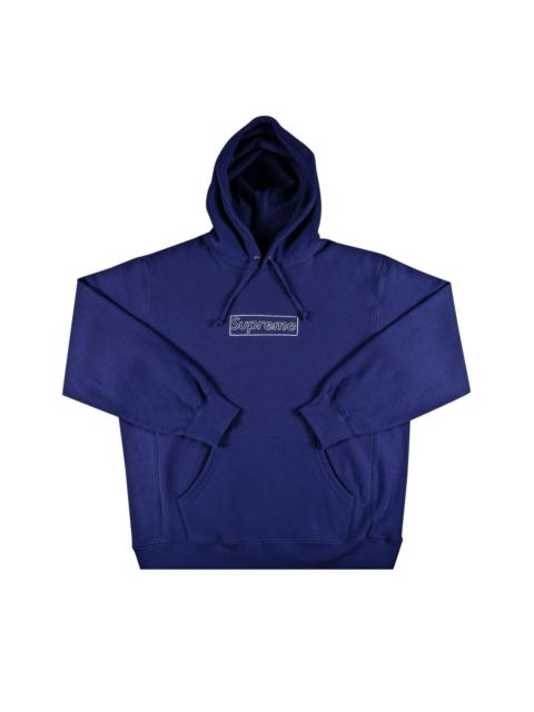 Supreme Supreme x KAWS Chalk Logo Hooded Sweatshirt 'Washed Navy'